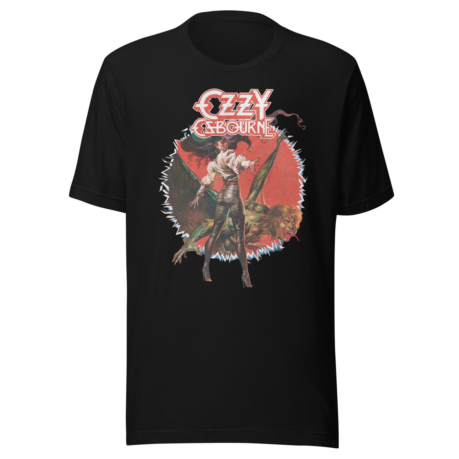 Stakes Ozzy Osbourne Vintage 1984 T- T- Black New Unisex T-Shirt S