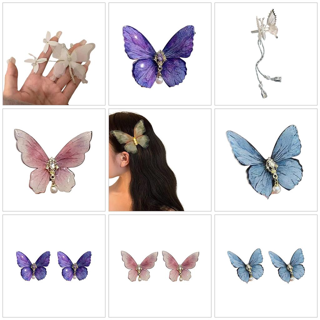 Fashion Hair Clip Delicate Hairpin Butterfly Hair Barrette Stylish Hair Adornments Perfect Gift for Fashionable Ladies
