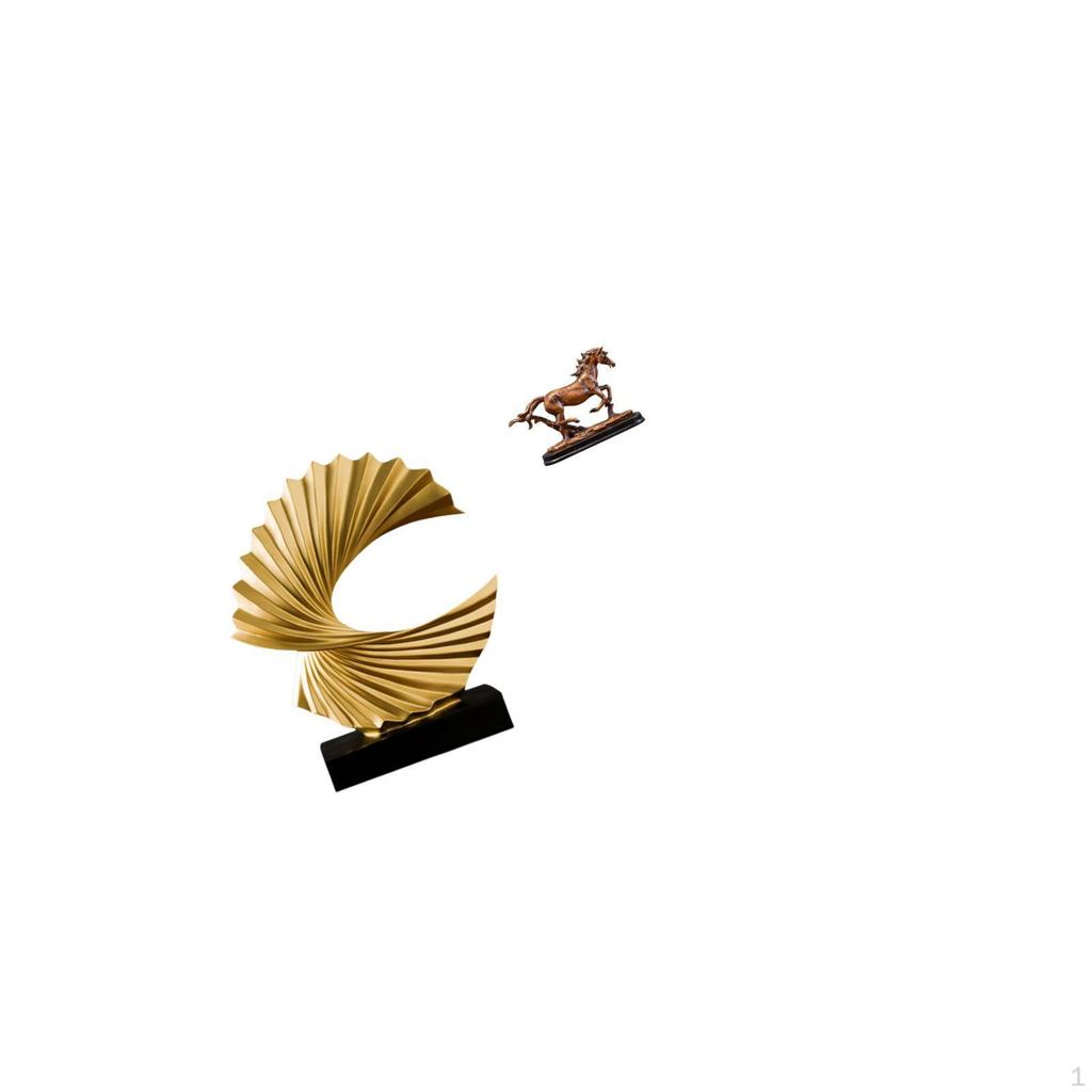 Wave Horse Statue Resin Figurine Abstract Artwork Ornament Collectible Sculpture for Bedroom Living
