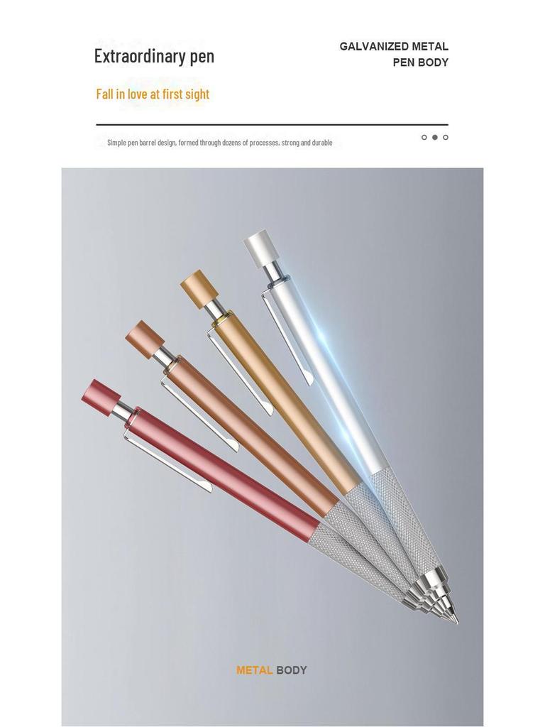 0.5/0.7 Low Center of Gravity Metal Automatic Pencil for Industrial Drawing & Comic Art