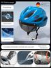 Bicycle Helmet with Goggles, One-Piece Riding Helmet, Men's and Women's Mountain Road Bike Safety Helmet