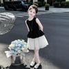 Summer Mesh Spliced Sleeveless Princess Dress for Kids
