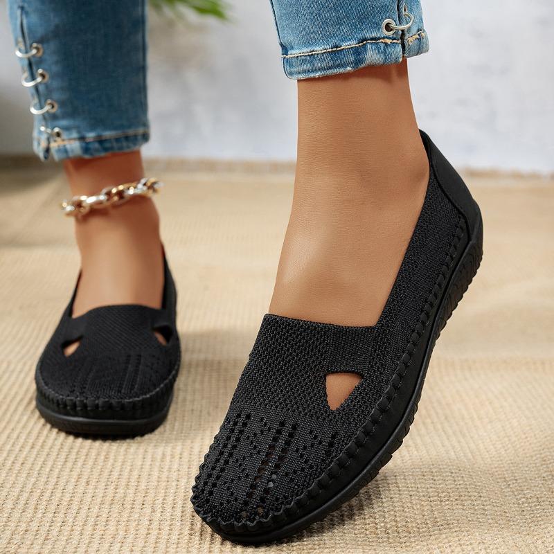 Large Size Explosive Stitching Solid Color Women's Flat-bottomed Loafers, Supplied by E-commerce