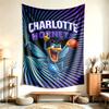 Charlotte Hornets (5) Tapiserie Vhodná Pro Dekoraci Domů Kolejí A Ložnic Měkká Na Dotek A Perfektní Dárek Pro Přátele A Rodinu