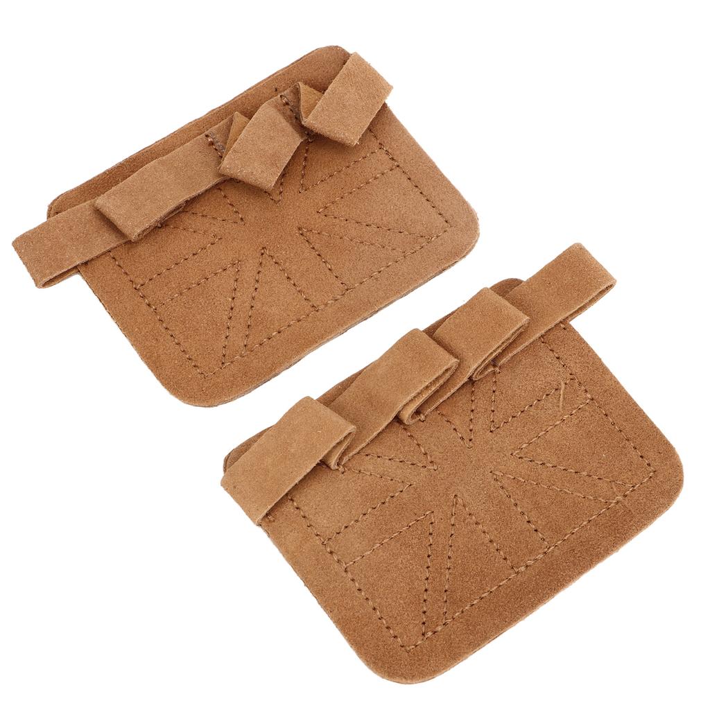 Fitness Gym Grip Pads Thickened Double Layer Cowhide 4 Finger Gym Workout Gloves for Weightlifting