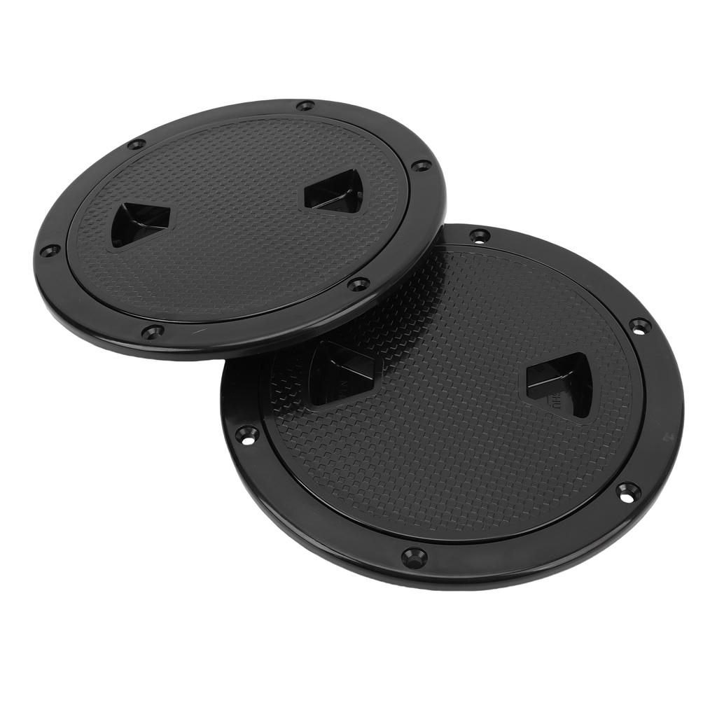 2PCS 6 Inch Boat Round Inspection Deck Plate with Detachable Cover for Marine Yacht White