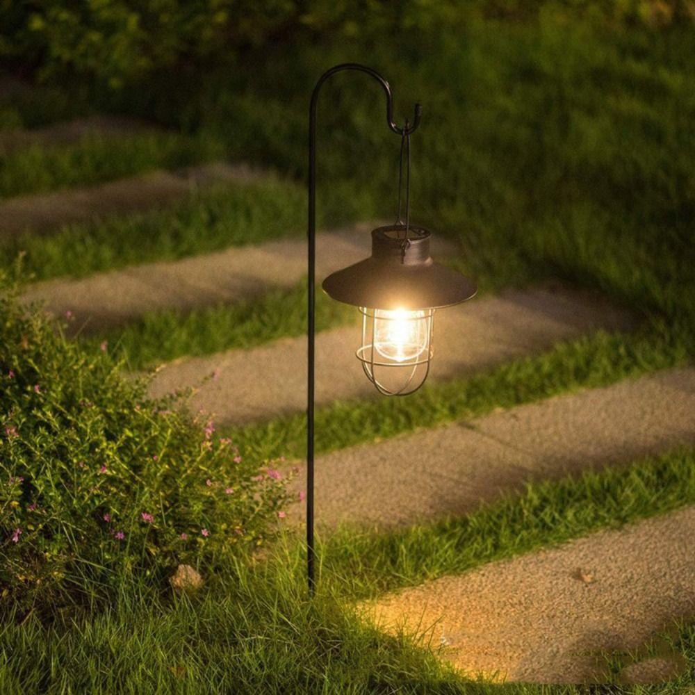 Detachable Ground Insertion Rod Metal Iron Bracket Durable Hanging Hook  Flower Basket