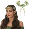 Girlande Elfenkopfschmuck Blattwald Blumiges Stirnband für Cosplay Fotoshooting Hochzeit