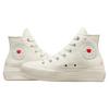 Converse Chuck Taylor All Star Platform Yüksek Y2K Kalp Kadın Spor Ayakkabıları Krem Egreti Ateş-Rüya A09114C