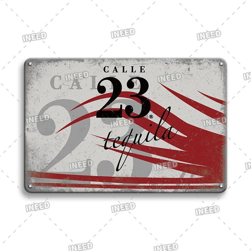 Tequila Whisky Tin Sign Metal Sign Dekoracyjny Vintage Plate Decor Retro Plakietka do Baru Pub Man Cave Club Room Home Wall Decor