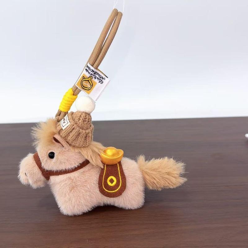 soon Plush pendant toy doll keychain horse mascot doll pony pendant