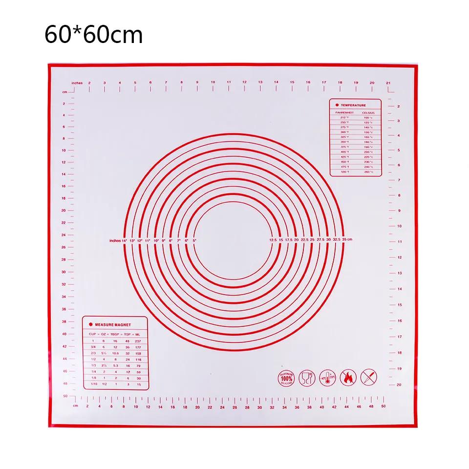 Multiple Sizes Silicone Baking Mat Heat-Resistant Baking Oven Sheet Liner Non-Stick Cookie Pastry Pizza Dough Pad Kitchen Supplies