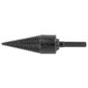 Wood splitter, carbon steel conical hexagonal shank, black, 1.26in.