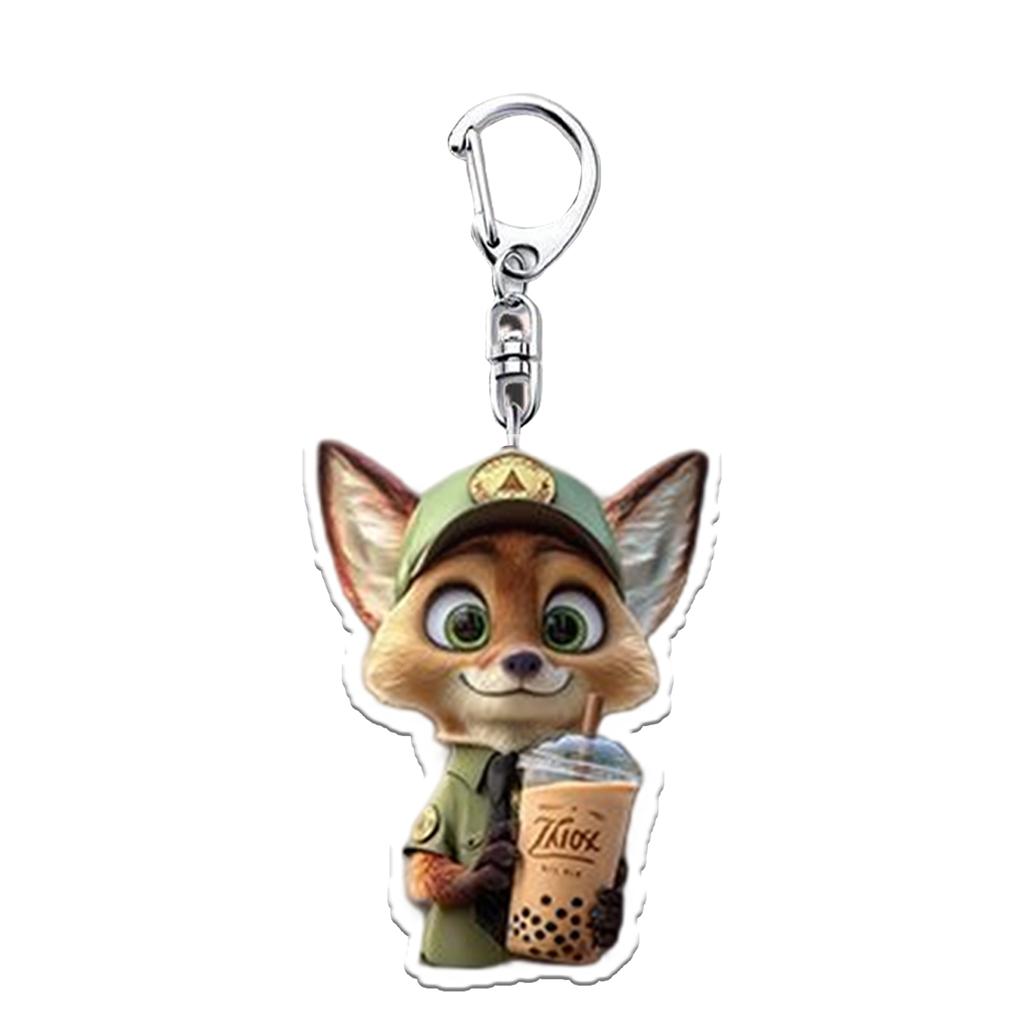 Set Of 1 Anime Acrylic Keychain Double Side Pendant Keyring