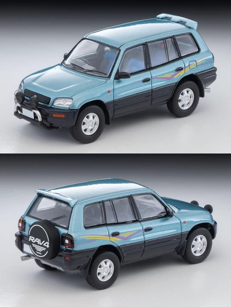 TOMYTEC Tomica Limited Vintage Neo Scale Toyota RAV4L V Light 1995 Model 336204 1/64 LV-N354b Blue/Gray (Finished Model)
