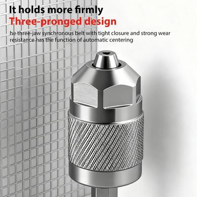 New Self-Tightening Drill Chuck Adapter Hexagonal Handle 1.5-6.5mm Pneumatic Drill Chuck 1/4 Inch Quick Change Chuck Home Repair