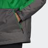 Adidas Logo Patchwork Loose Long Sleeve Down Jacket Men Outerwear Black Green GF0077