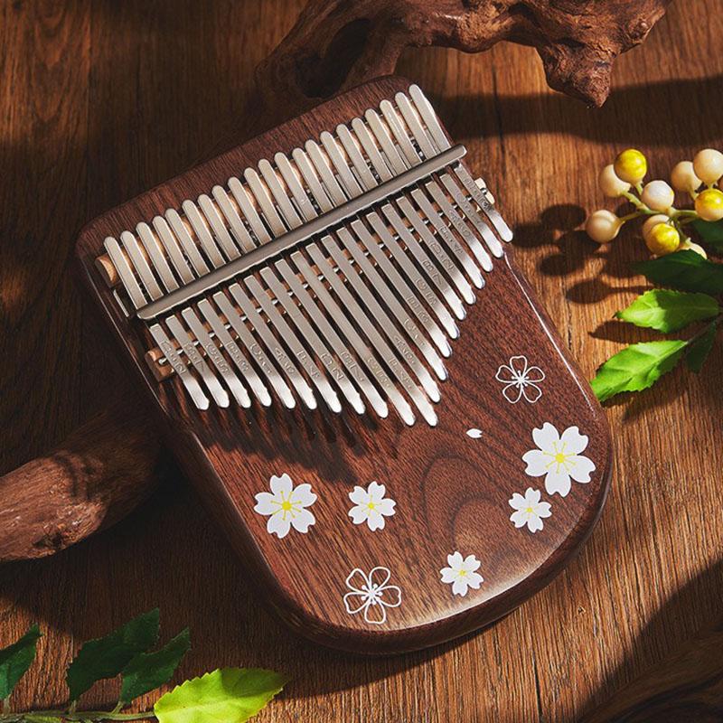 Kalimbas 21 Keys Black Walnut Kalimba Miniature Musical Keyboard Beginner Sound Healing Professional Synthesizer Music Instrument Thumbs Piano