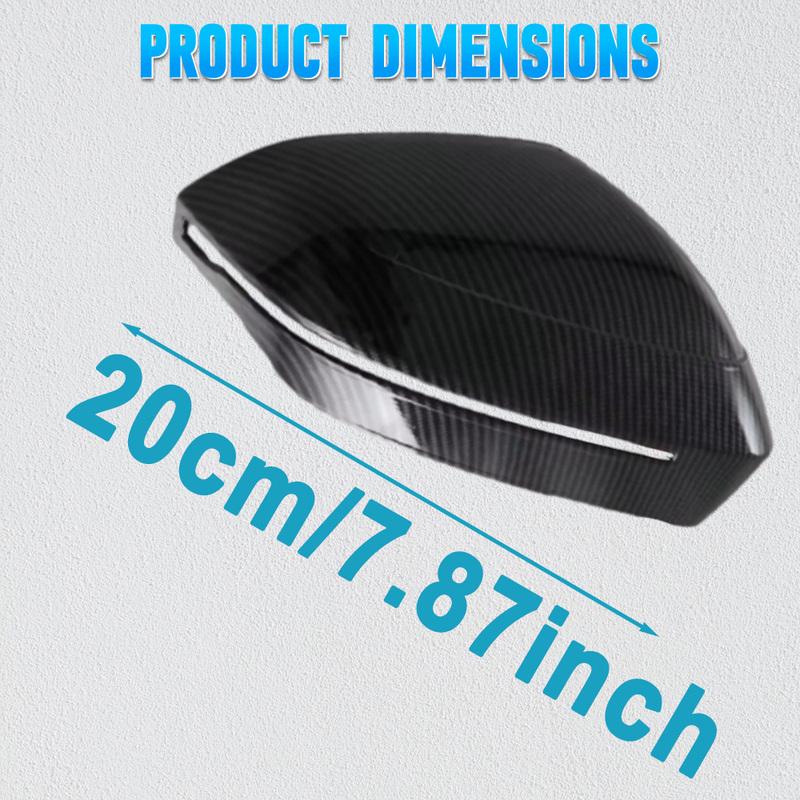 ABS Carbon Fiber Black Side Wing Rearview Mirror Cover Trim for BMW 5 Series G60 2024