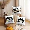 Katzenillustrationen Kissenbezug Weicher Plüsch Überwurf Kissenbezug Beidseitiger Dekorativer Kissenbezug Sofa Schlafzimmer Heimdekoration
