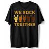 Wir Rocken Zusammen T-Shirt Vielfalt Rock On Hände Musik Einheit Gleichheit Tee