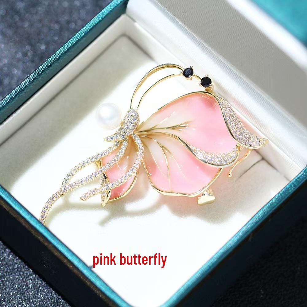 Exquisite Butterfly Rhinestone Brooch - Versatile 3D Floral Alloy Accessory for Women