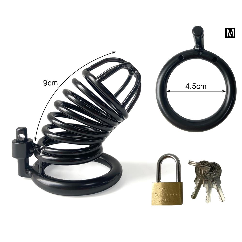 Male Chastity Device Stainless Steel Cock Cage Hollow Breathable Penis Sleeve Erotic Urethral Lock Ring Adult Sex Toys for Men