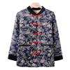 Middle-aged small cotton-padded jacket, winter floral cotton-padded coat, grandma's warm top, year-old 0 mother buckle coat