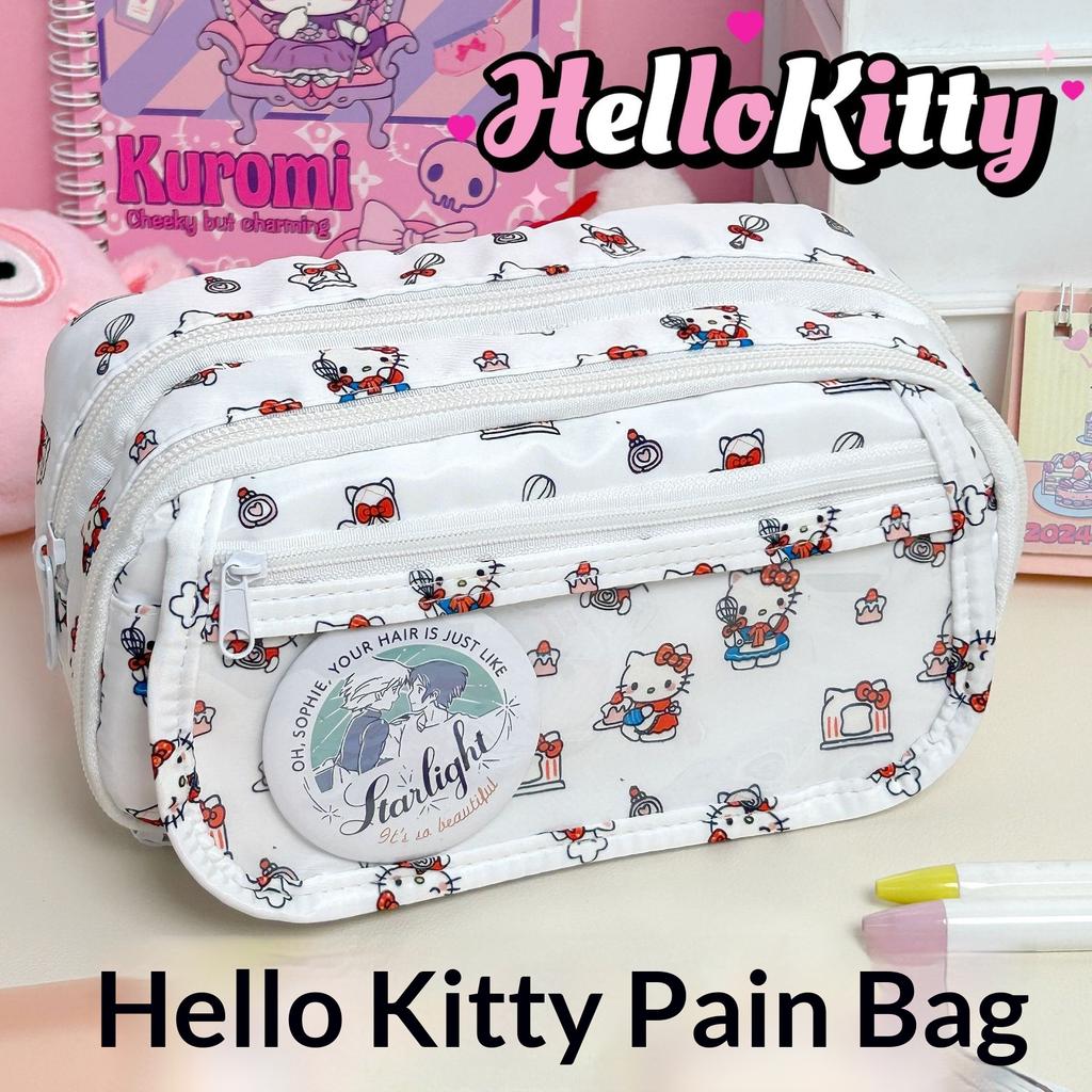 Hatsune Miku Pencil Case Cute Anime Cosplay Large Capacity Stationery Bag For School Student Multi Layer Makeup Storage Pouch