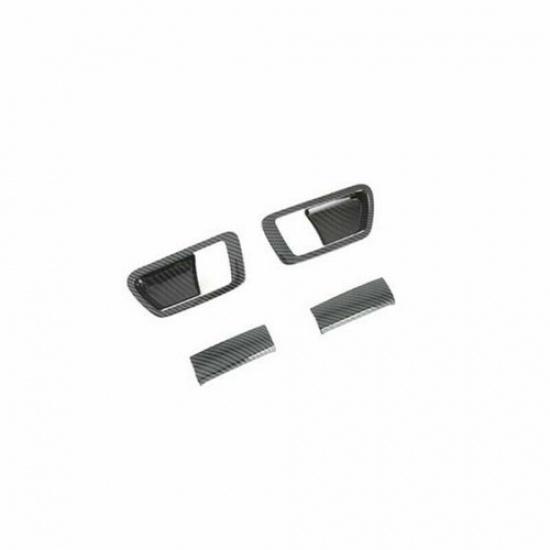 4PCS Inner Door Handle Bowl Cover Trim For Toyota Sienna 2015-2020 Carbon Fiber