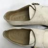 GUCCI monk strap suede leather shoes 45 28-28.5 white beige(USED)