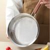 Wooden Handle Fine Mesh Strainer Easy To Clean Stainless Steel Colander  For Kitchen Cooking