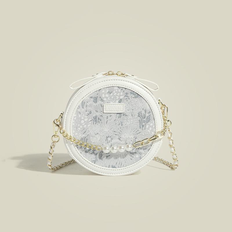 

2024 Весна/Лето Женская Высококачественная Круглая Сумка Кроссбоди синий