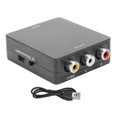 Mini HDMI To AV Converter Box Video RCA AV CVSB L   R 1080P HDMI2AV Adapter HDTVBlack