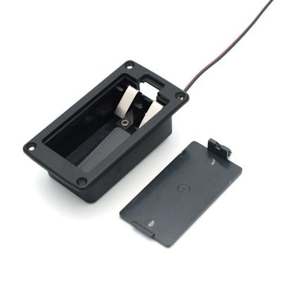 NEW ABS Battery Holder Storage Box 9V with Wires Lead Battery Case Box Bass Ukulele Wired Battery Holder Case Box