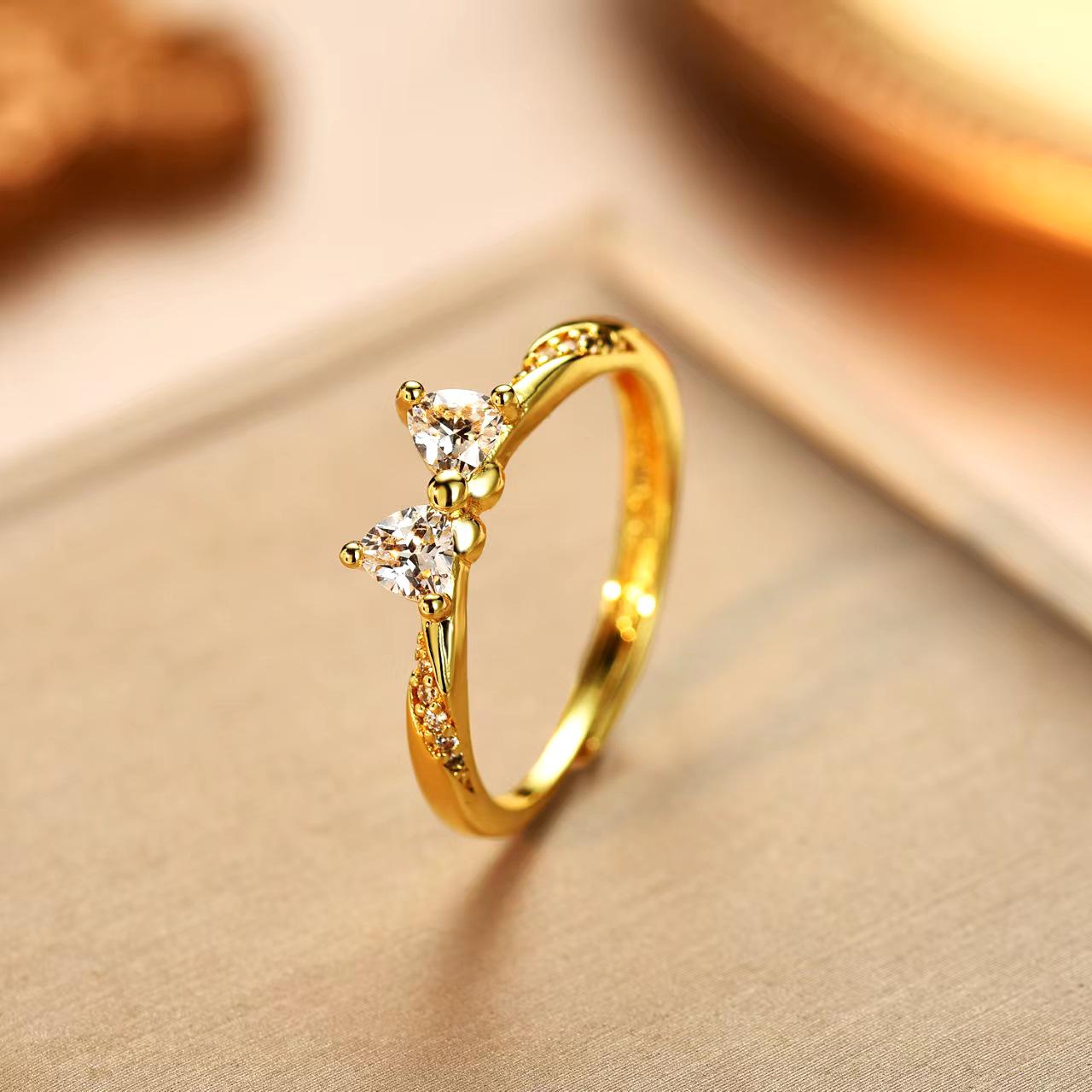 

Runaway Princess Adjustable Bow Ring: High-End Romantic Fashion for Women Adjustable Open золотий