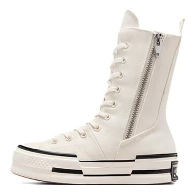 Chuck 70 Plus X High Egret Schwarz Herren Sneaker Creme A08261C