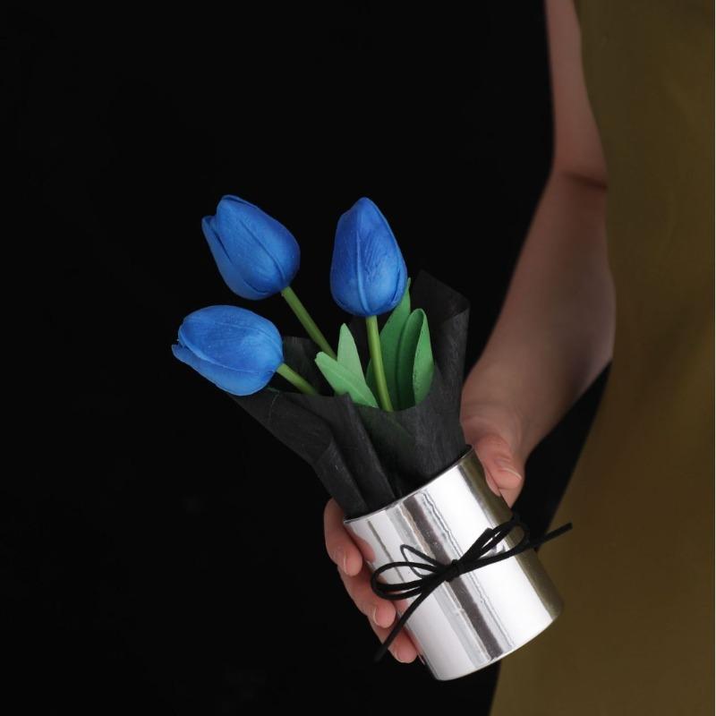 Имитация тюльпана, вечный сухой цветок, праздничный подарок, автомобиль, ароматерапия, украшение для офиса, подарок на день рождения A