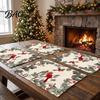 Christmas Table Mat 4Pcs Linen Placemat Set, Cartoon Snowman Gingerbread Gnome Durable Mats Mat, Heat Resistant Place for Holiday Party Placemats