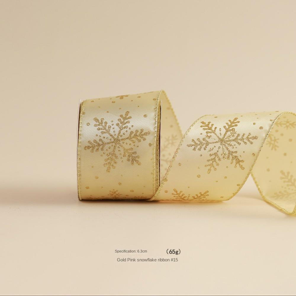 Gold Christmas Ribbons Imitation Hemp Material Bows Craft Decoration  Christmas Decorations