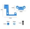 SHEAWA Aluminium Hauptwellenlagerhalter-Set für Tamiya RC-Auto Schweres Zubehör 1/10 TT-02, Duty, Leichtgewicht, Teile, (blau)