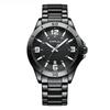 Simple Round Couple Watch Waterproof Digital Quartz Watch Watch with Steel Strap