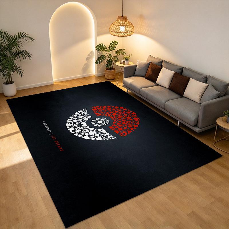 Pokeball Dreams Living Room Nonslip Area Rug Soft Carpet For Bedroom Game Playroom Sofa Office Home Decor Doormat Christmas Gift C9291682