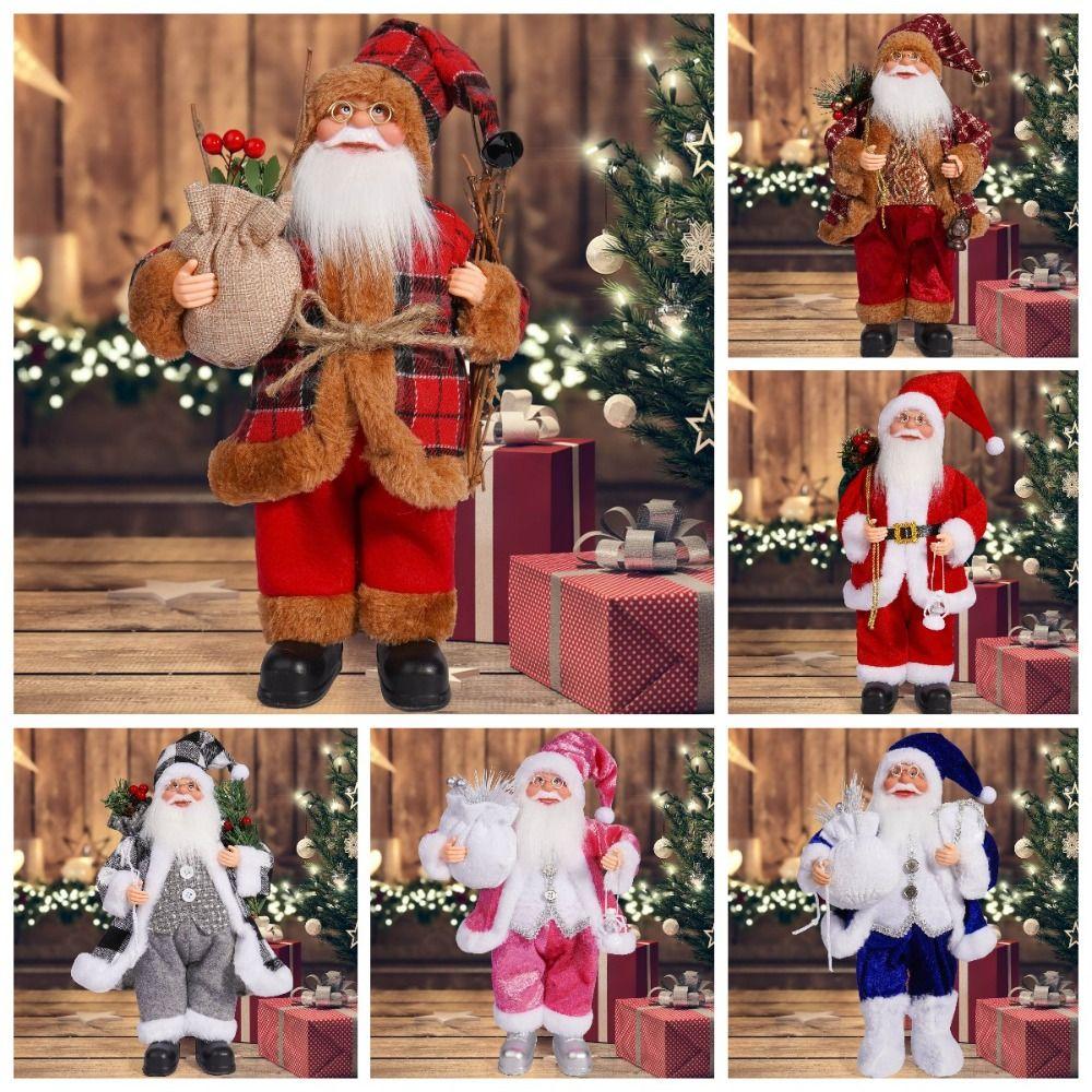 Cute Standing Santa Doll 12 Inch Christmas Home Decorations Christmas Ornament Christmas Gifts