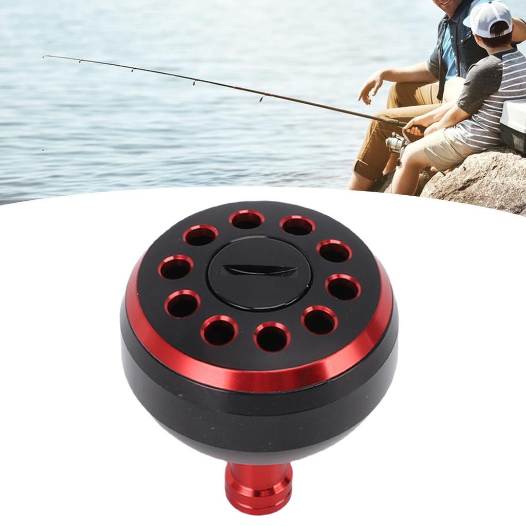 38mm Power Knob Fit for S A D Reel Fishing Reel Handle Knob Aluminum Alloy Ergonomic Grip Anti Slip Baitcasting Reel Modified Accessory Black Red