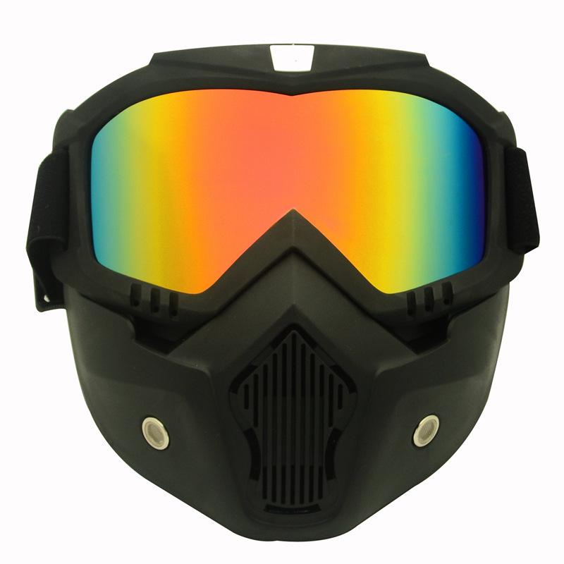 Harley Motorcycle Goggles and Face Mask - Sandproof, Windproof, Protective Off-Road Anti-Splash Helmet Visor