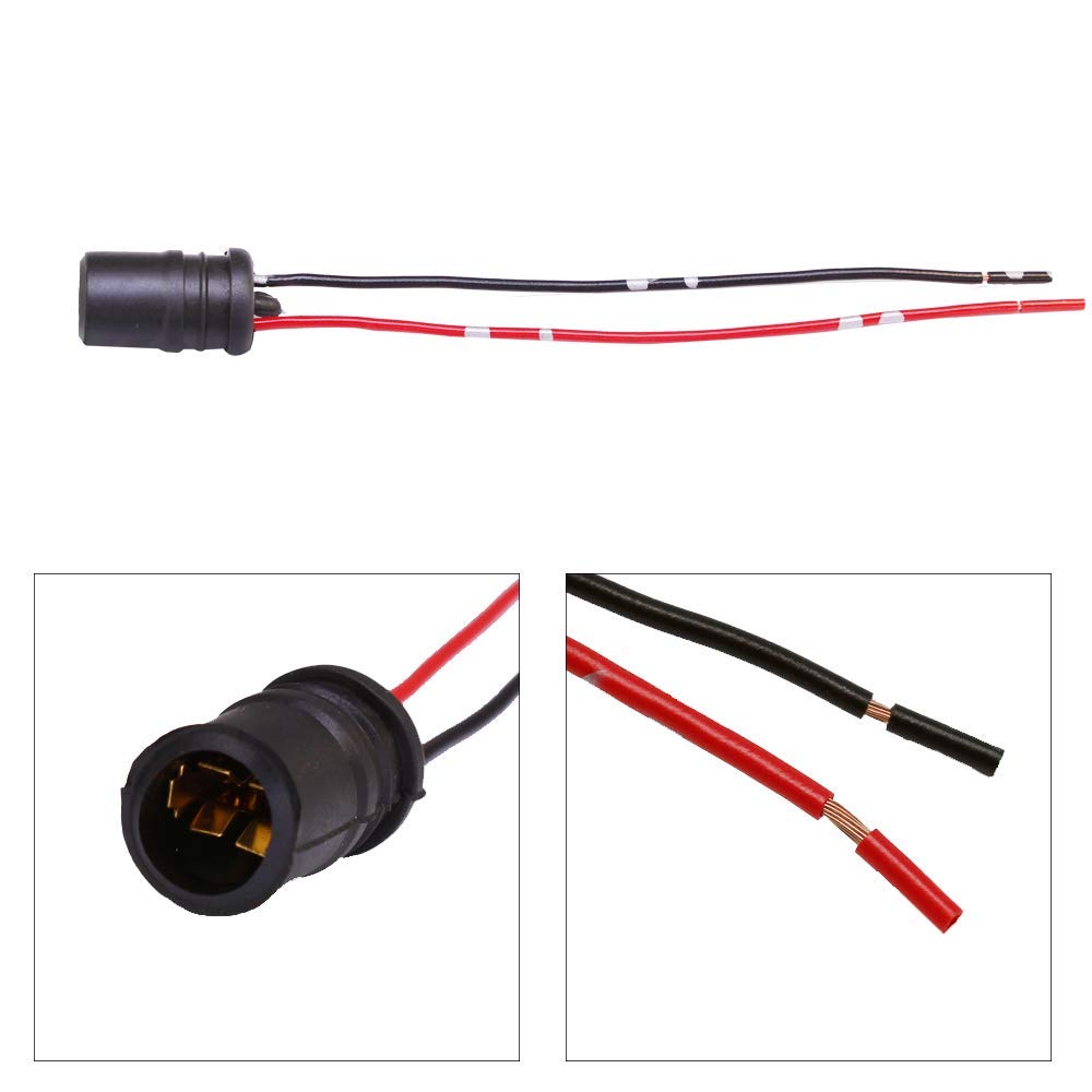 HUIQIAODS T10 Motorcycle Light Bulb Socket Bulb Holder Wire Harness