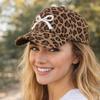 Fashion Leopard Print Baseball Cap Butterfly Adjustable Y2K Hat Embroidery Breathable Summer Cap