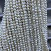1String, Baroque White Natural Freshwater Pearls, Straight Hole Nugget Pearl Beads for Jewelry Making DIY Crafts Length 36cm)