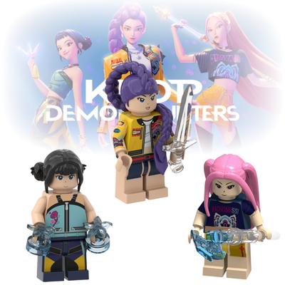 3pcs/set Kpop Demon Hunters Mini Action Figure Building Blocks Toy Peripherals Desk Decoration Figures Model Toy For Kid